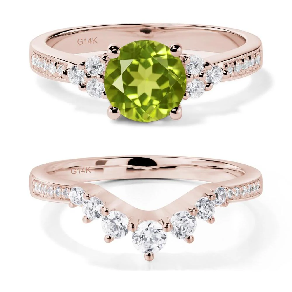 Round Cut Peridot Engagement Ring - Image 11