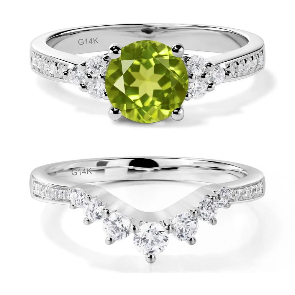 Round Cut Peridot Engagement Ring - Image 13