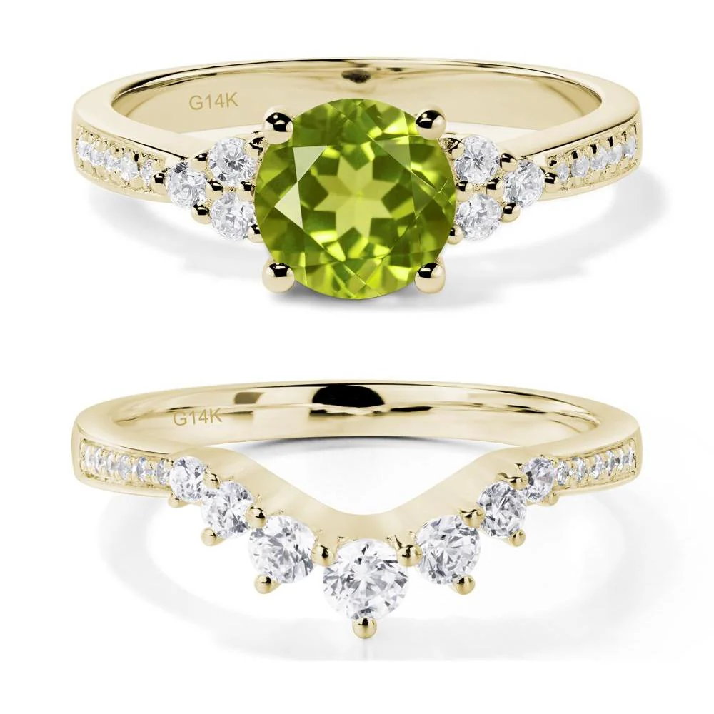 Round Cut Peridot Engagement Ring - Image 15