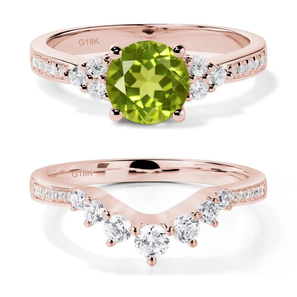 Round Cut Peridot Engagement Ring - Image 17