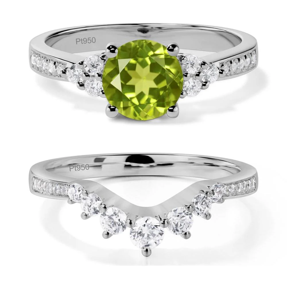 Round Cut Peridot Engagement Ring - Image 25