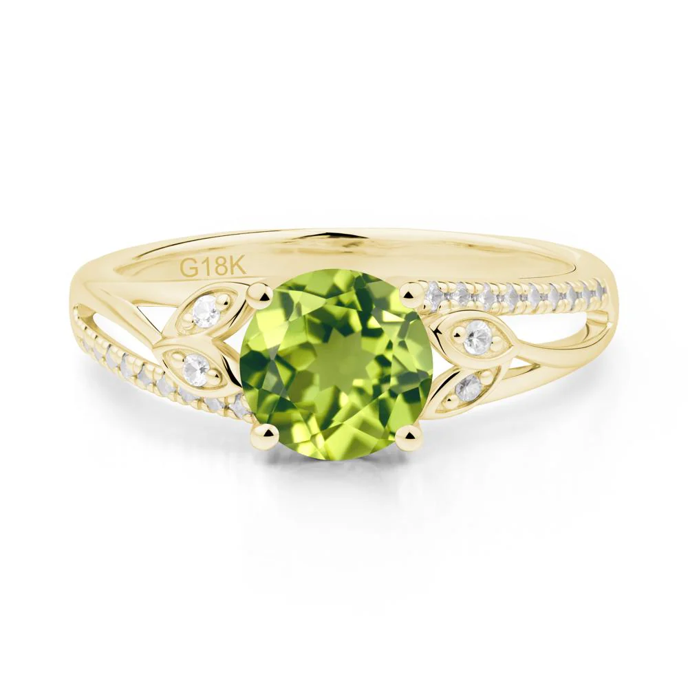 Leaf Inspired Peridot Engagement Ring - Image 8