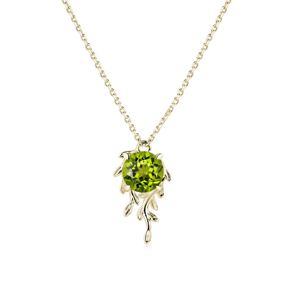 Round Cut Peridot Necklace - Image 3