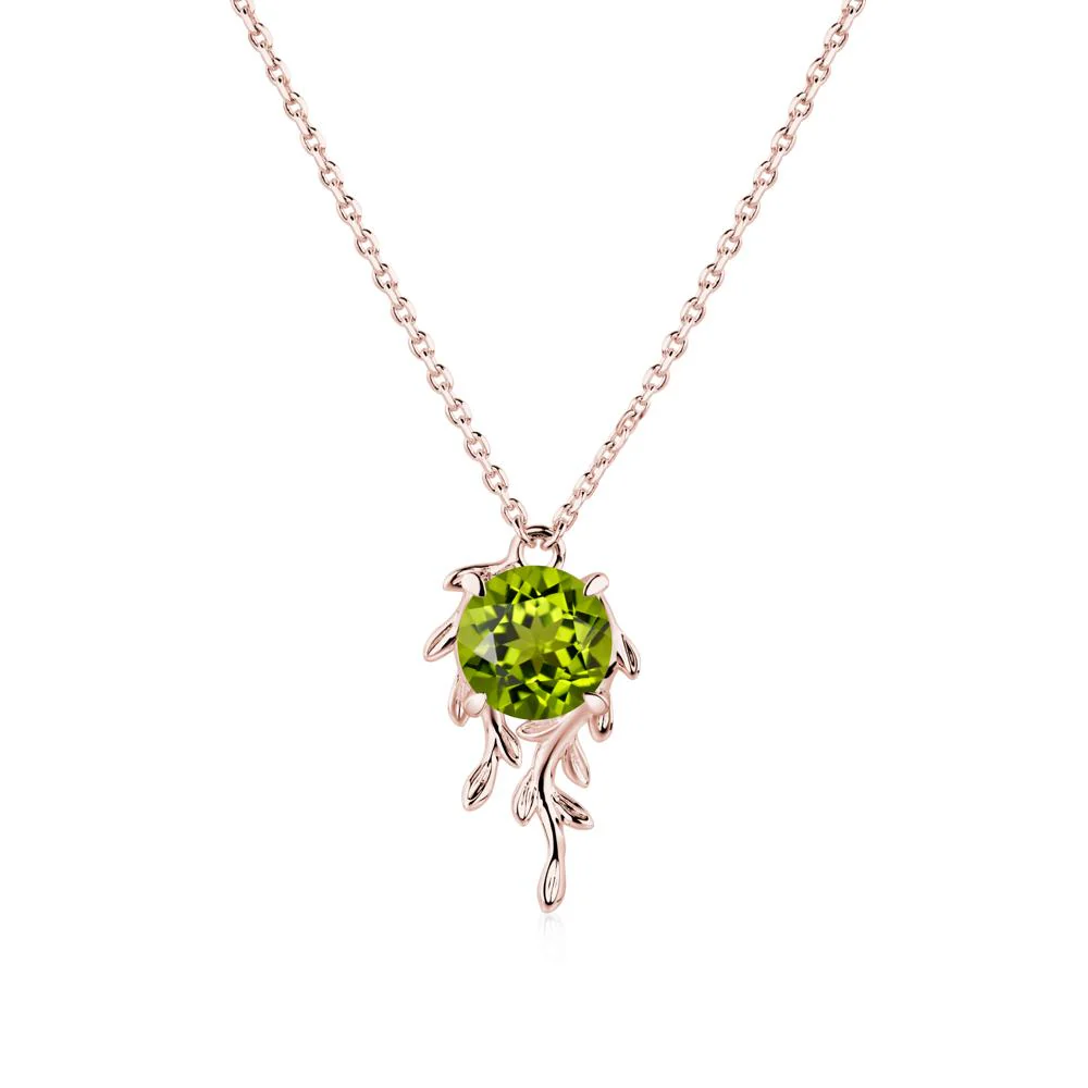 Round Cut Peridot Necklace - Image 4