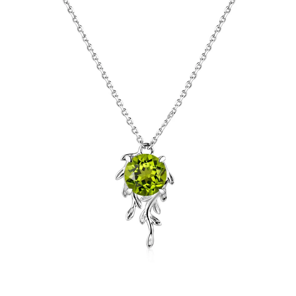 Round Cut Peridot Necklace - Image 5