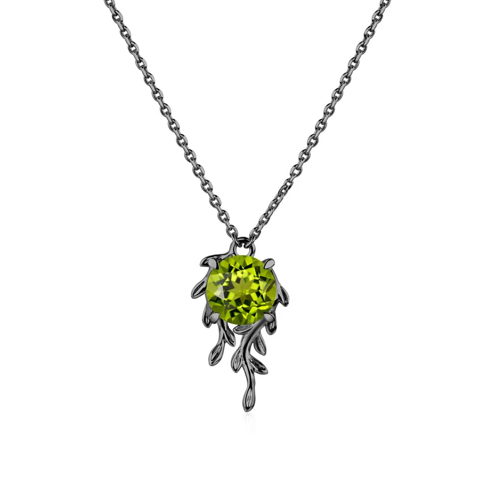 Round Cut Peridot Necklace - Image 7