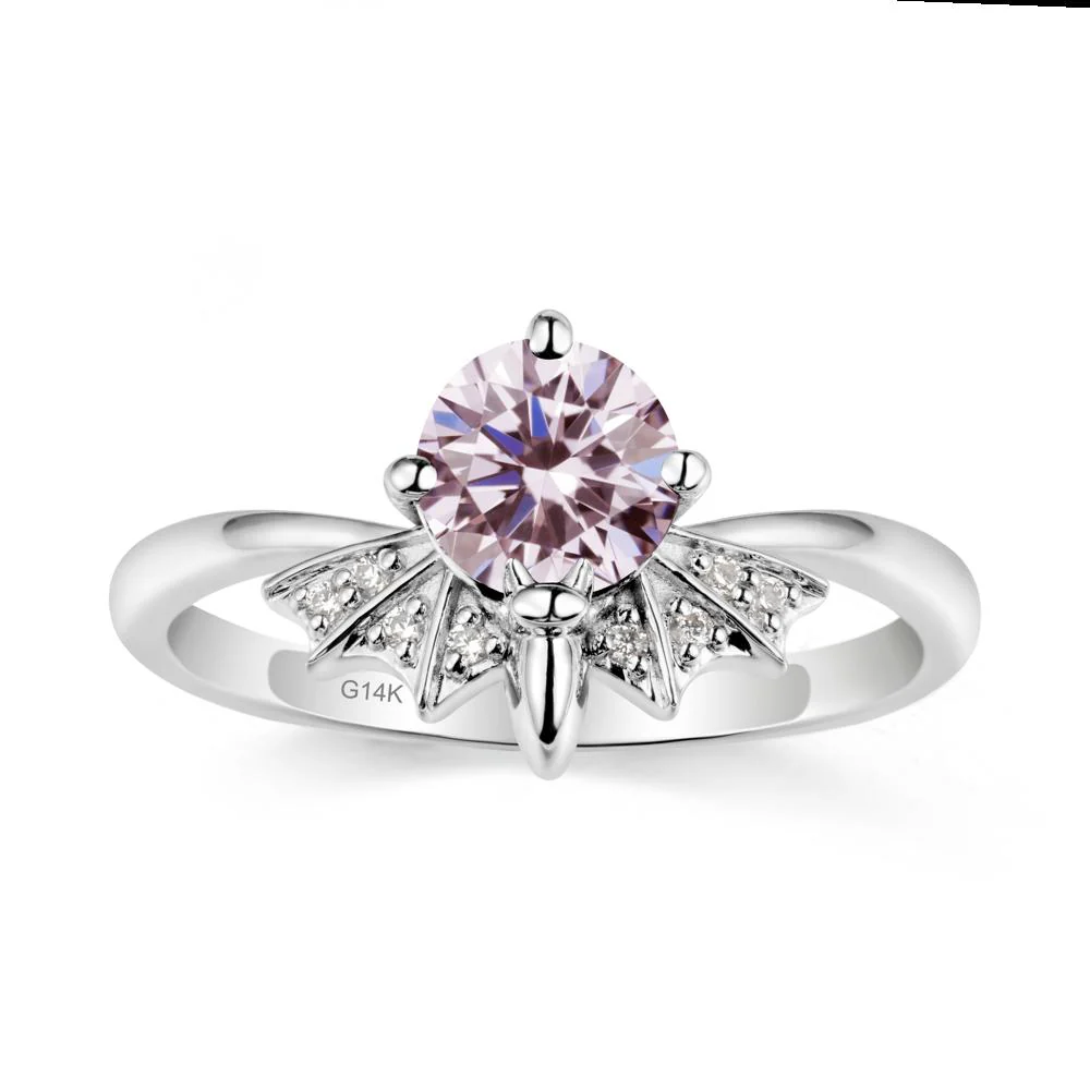 Round Cut Pink Cubic Zirconia Bat Ring - Image 3