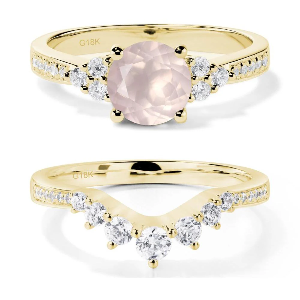 Round Cut Rose Quartz Engagement Ring - Image 21