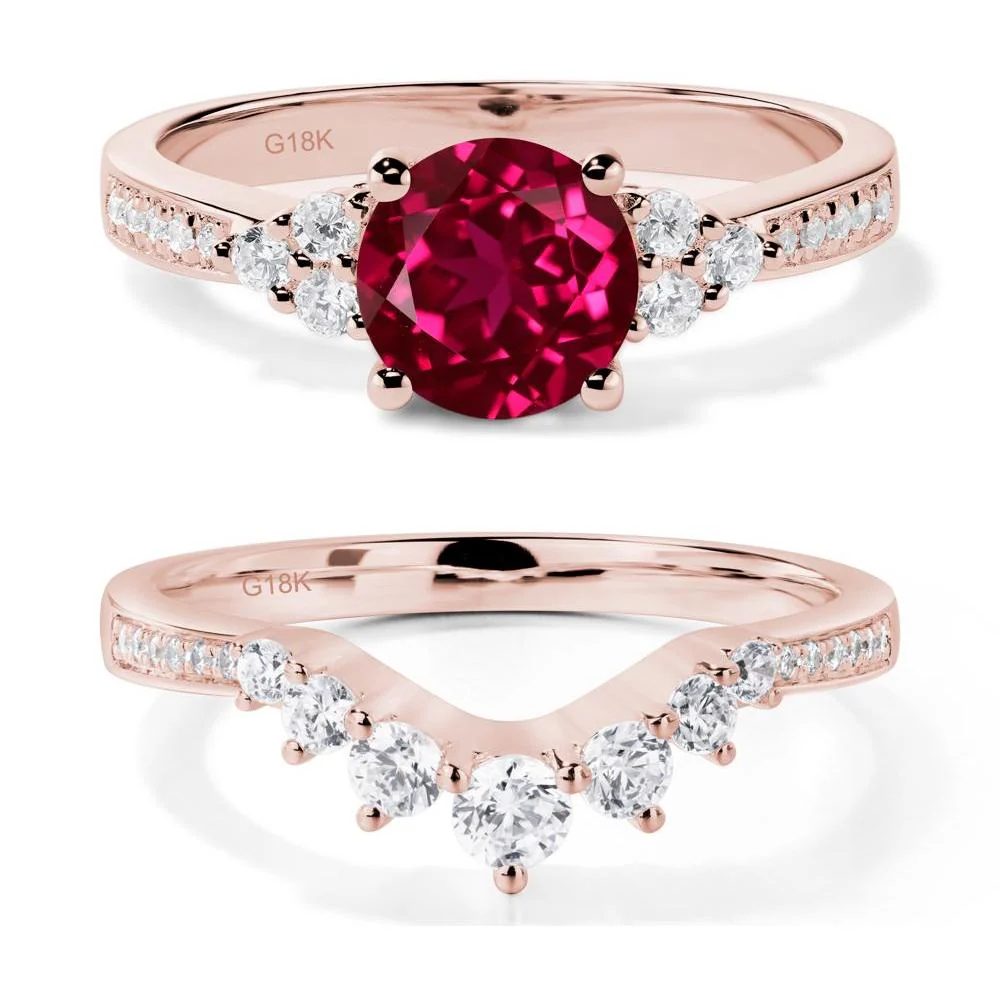 Round Cut Ruby Engagement Ring - Image 17