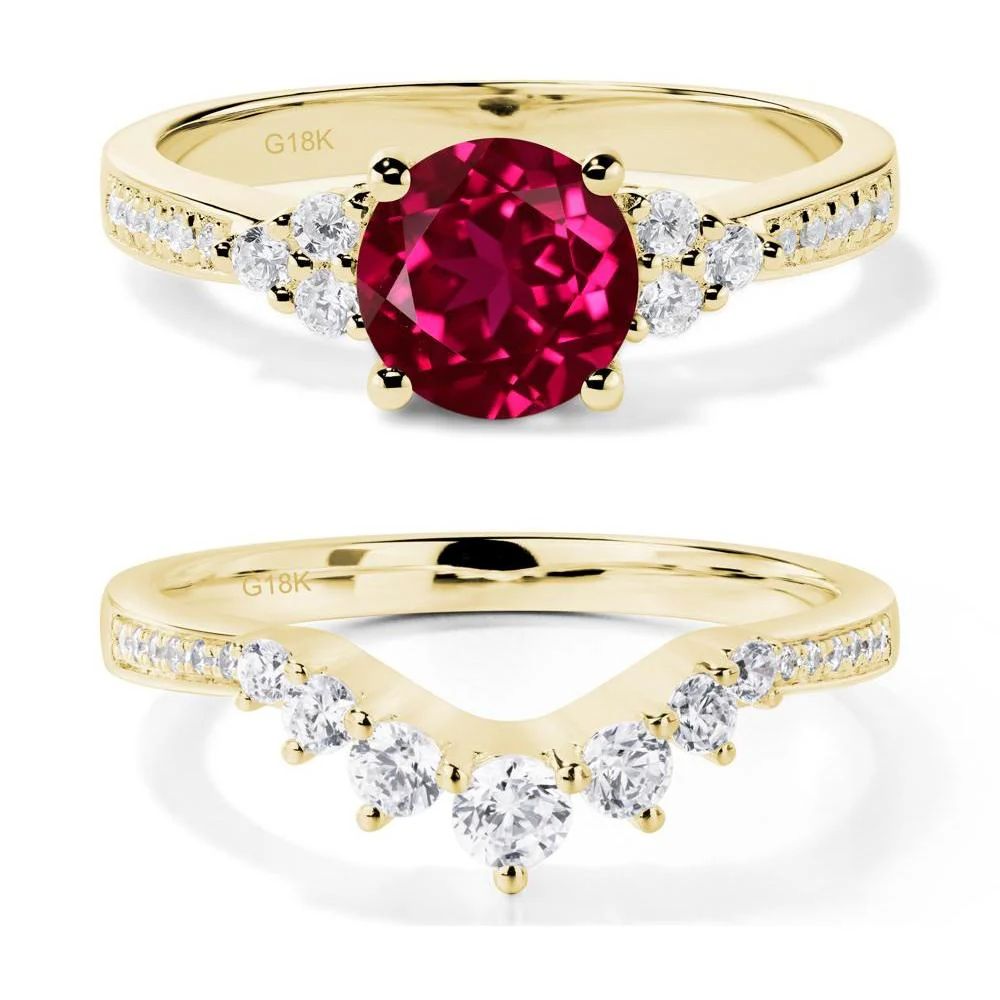 Round Cut Ruby Engagement Ring - Image 21