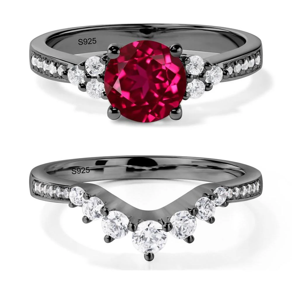 Round Cut Ruby Engagement Ring - Image 23
