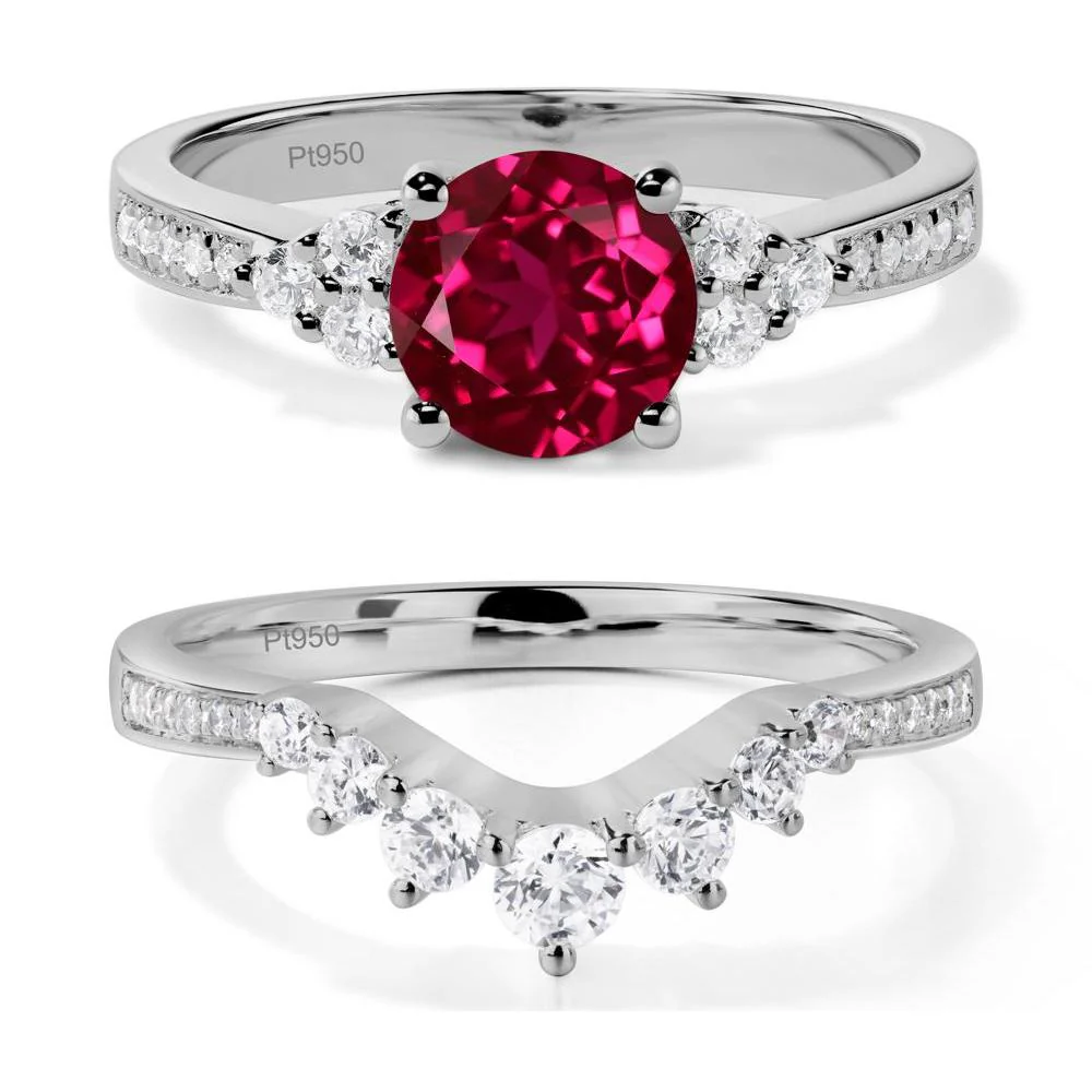 Round Cut Ruby Engagement Ring - Image 25