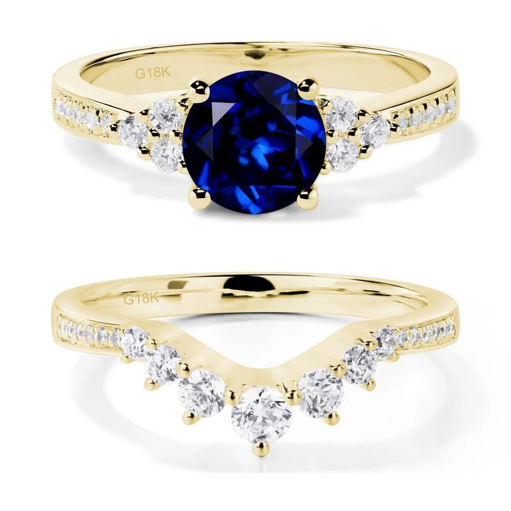 Round Cut Sapphire Engagement Ring - Image 21