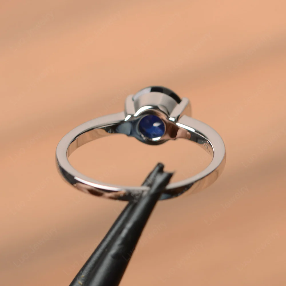 Sapphire Simple Promise Ring - Image 3