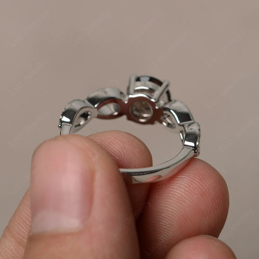 Smoky Quartz Infinity Promise Rings - Image 2