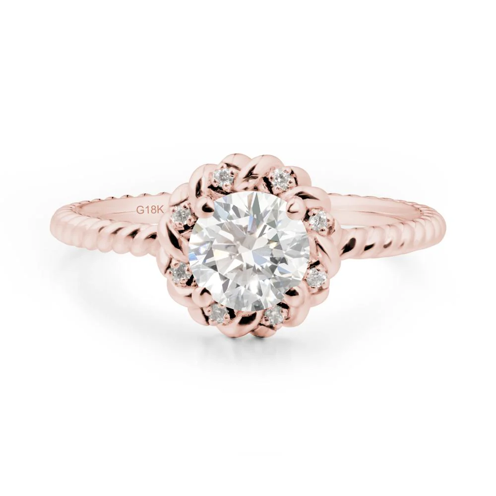 Round Diamond Halo Engagement Ring - Image 4