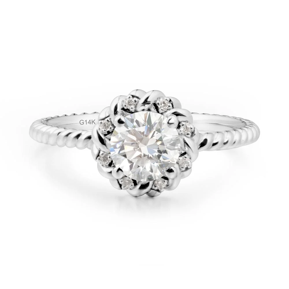 Round Diamond Halo Engagement Ring - Image 7