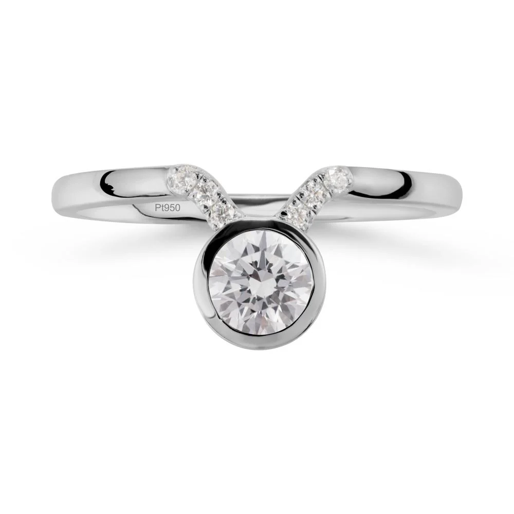 Round Diamond Taurus Zodiac Ring-Sensual & Loyal - Image 8
