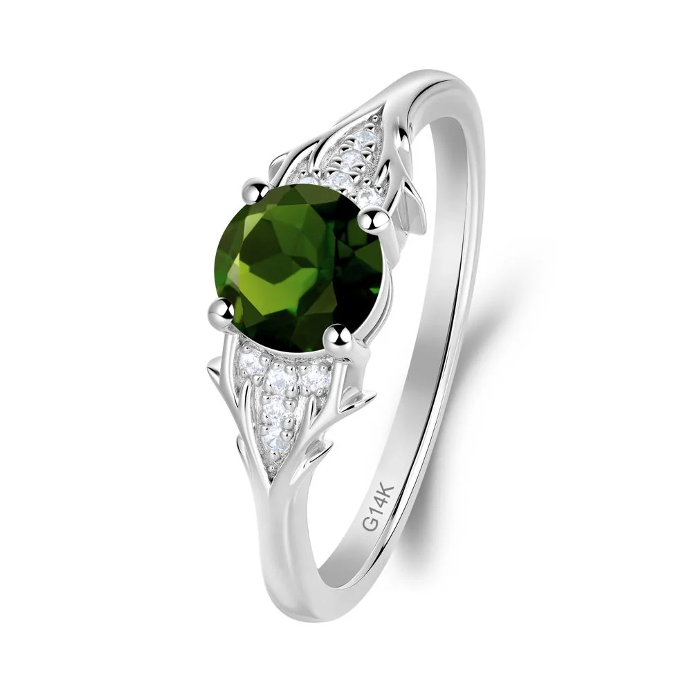 Round Diopside Branch Engagement Ring - Image 5