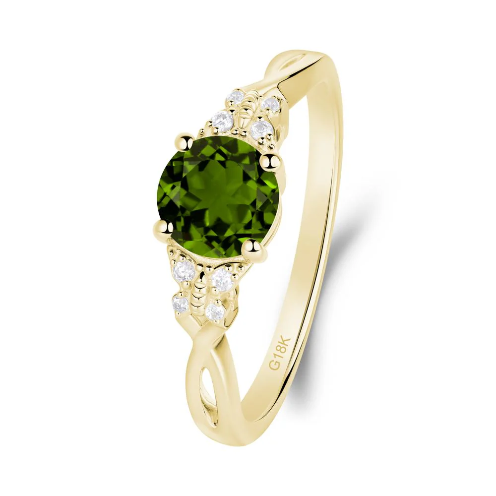 Round Diopside Butterfly Ring - Image 3