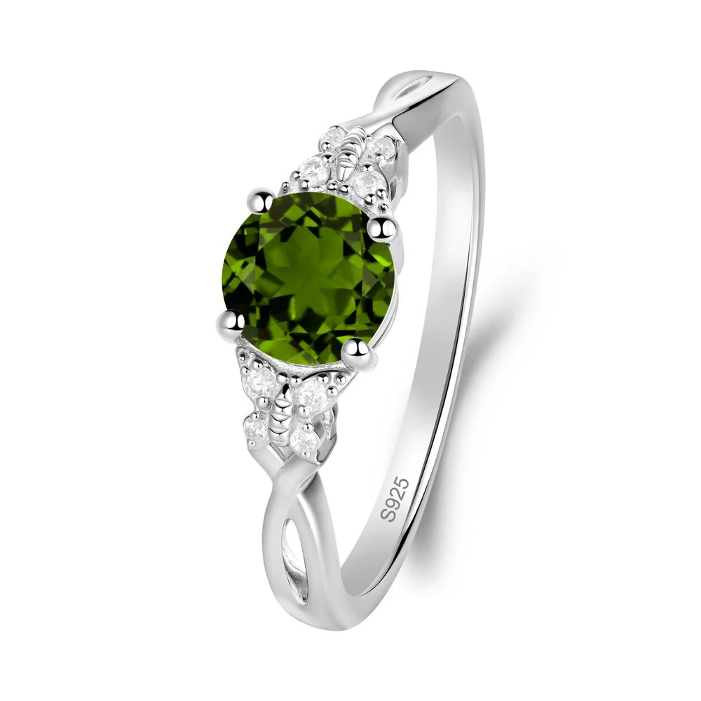 Round Diopside Butterfly Ring - Image 9