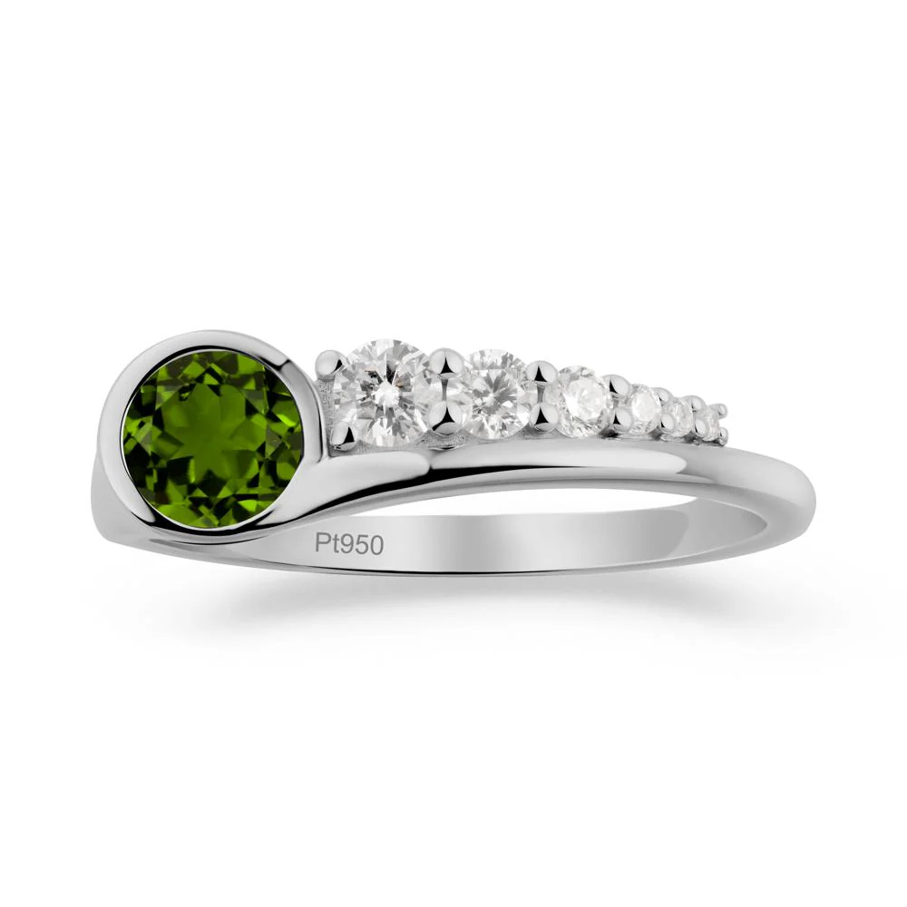 Round Diopside Graduated Bubble Ring - Image 3