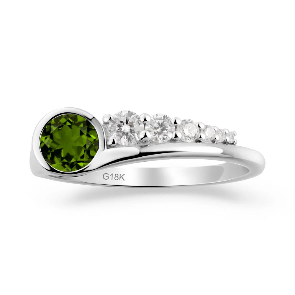 Round Diopside Graduated Bubble Ring - Image 8