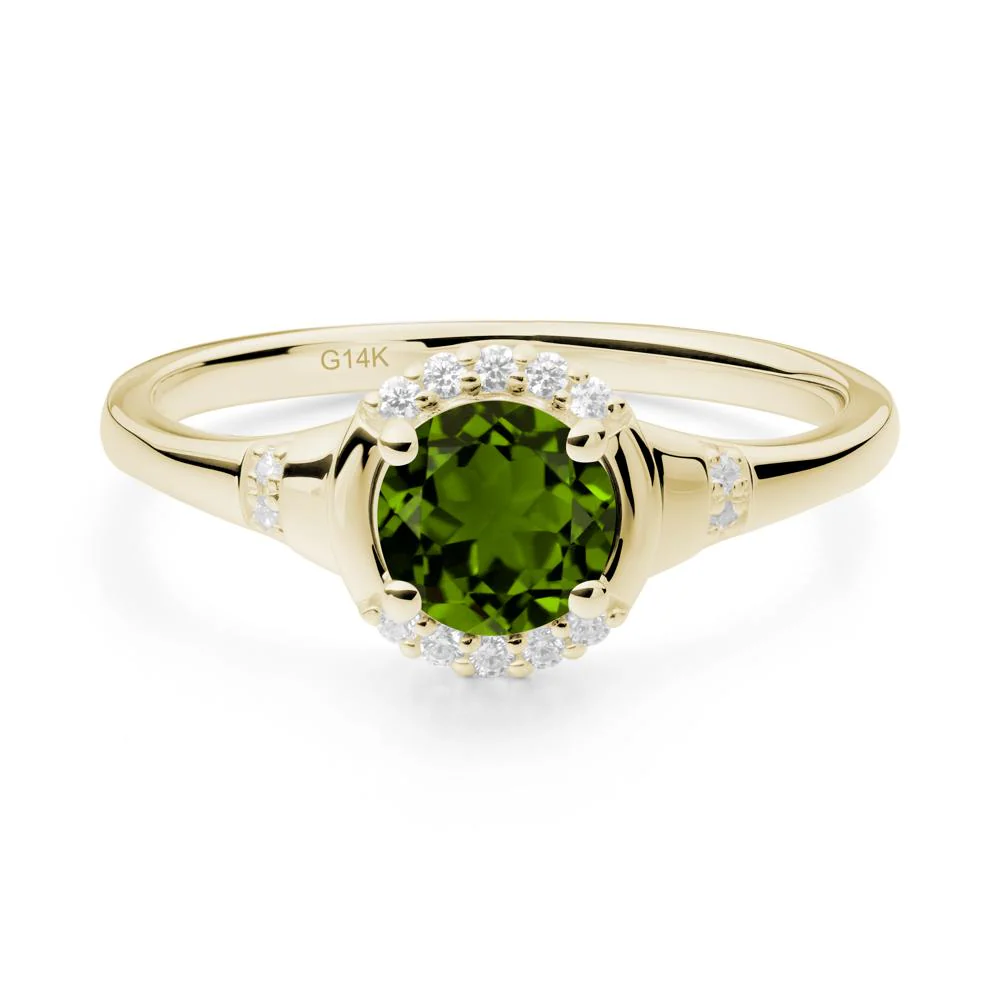 Round Diopside Halo Ring - Image 2