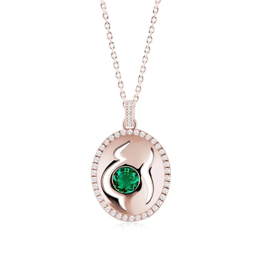 Emerald Pregnant Women Necklace - Image 3