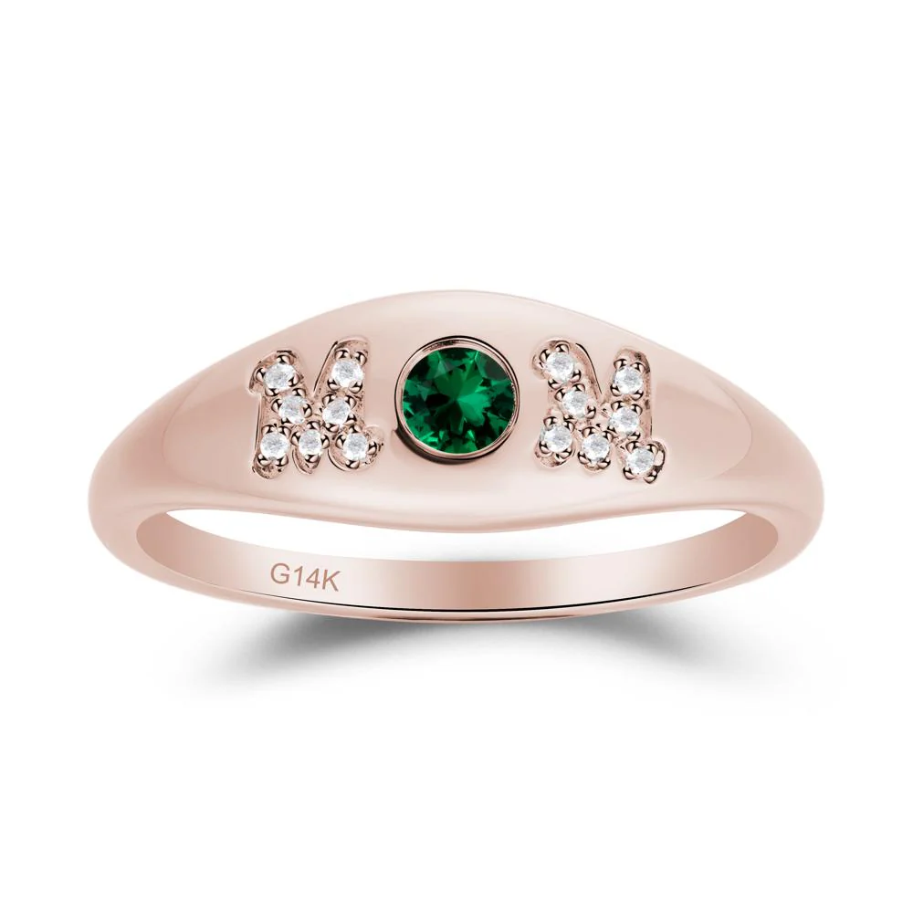 Round Emerald Mom Ring - Image 3