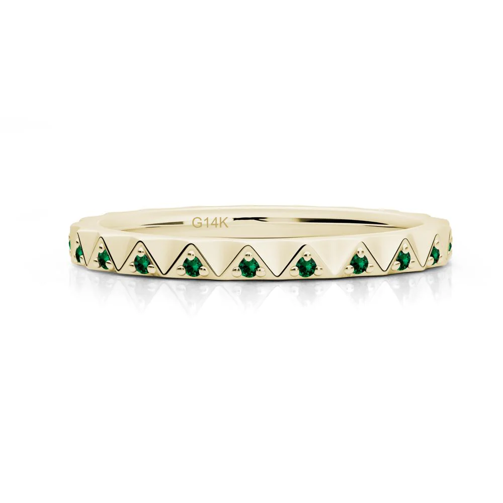 Round Emerald Stackable Ring