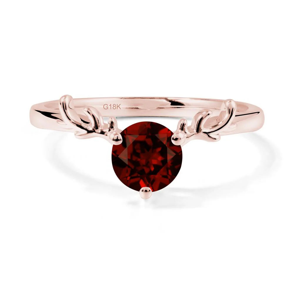 Round Garnet Reindeer Ring - Image 5