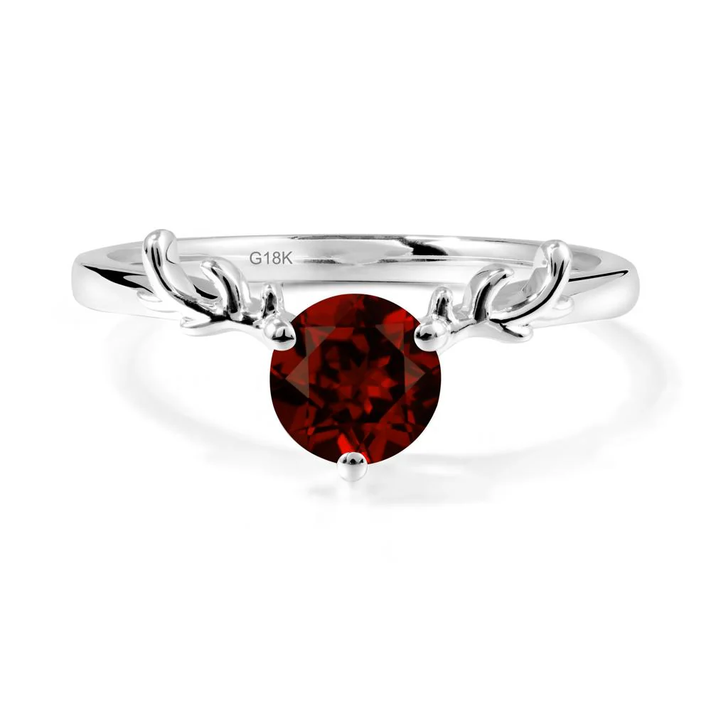 Round Garnet Reindeer Ring - Image 6