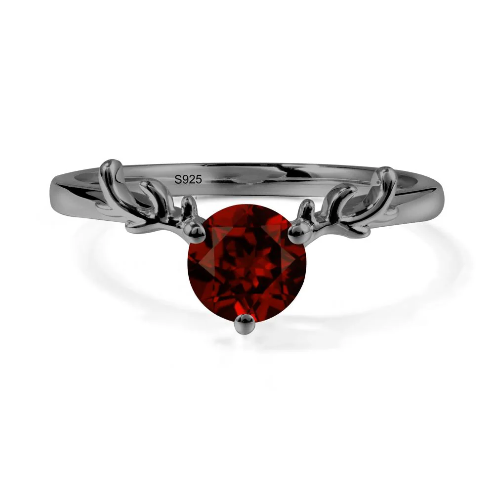 Round Garnet Reindeer Ring - Image 8
