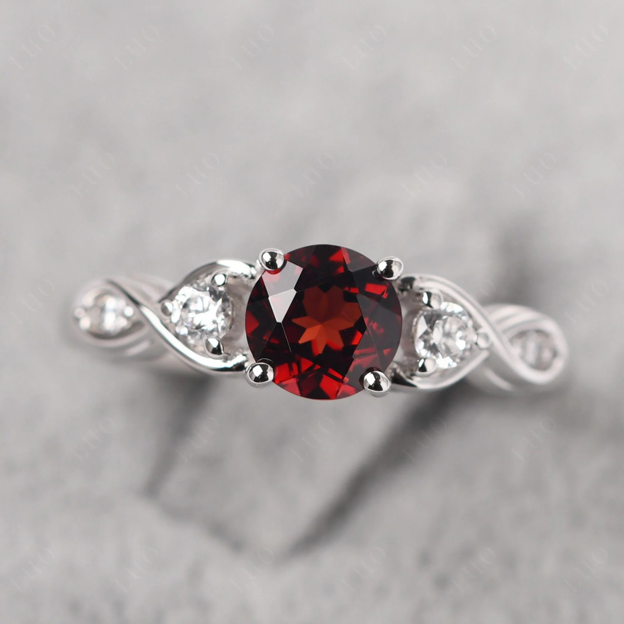 Garnet Twisted Ring - Image 29