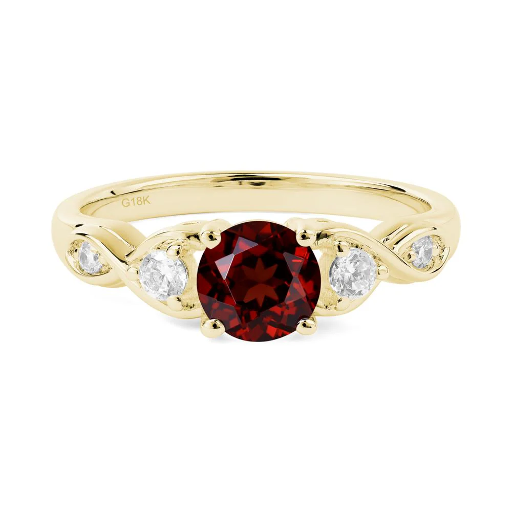 Garnet Twisted Ring - Image 3