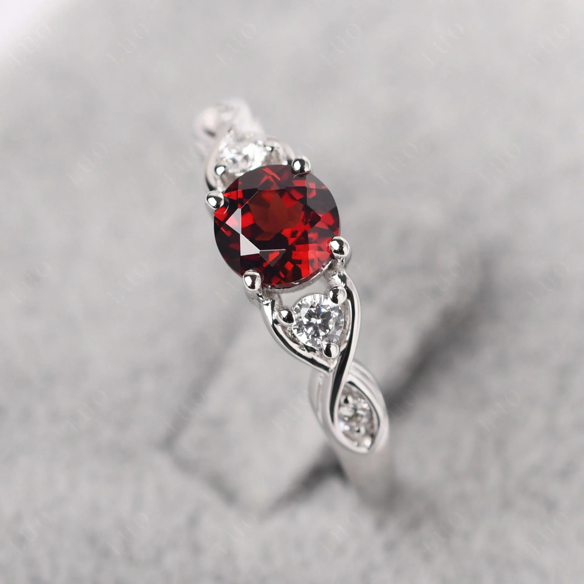 Garnet Twisted Ring - Image 30