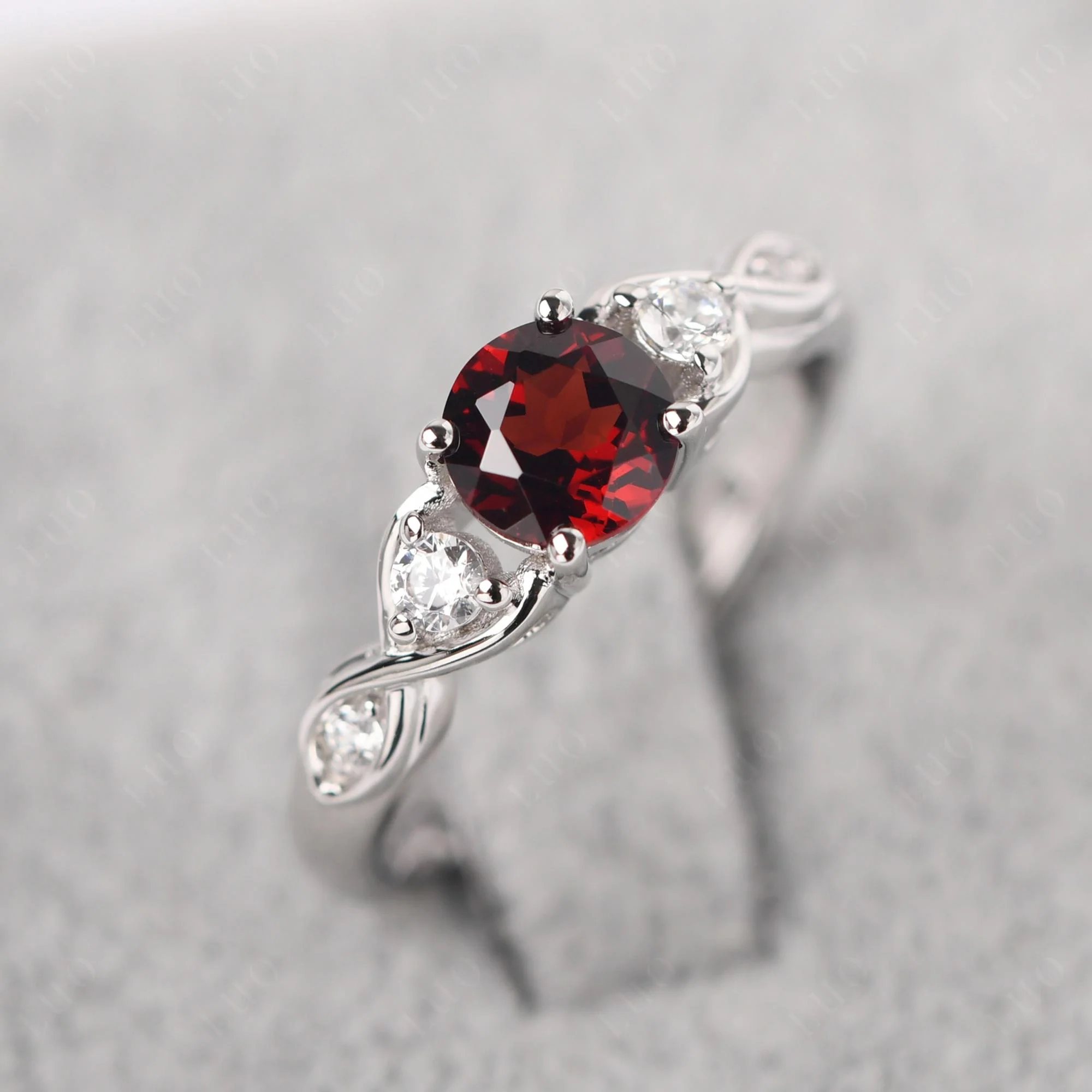 Garnet Twisted Ring - Image 31