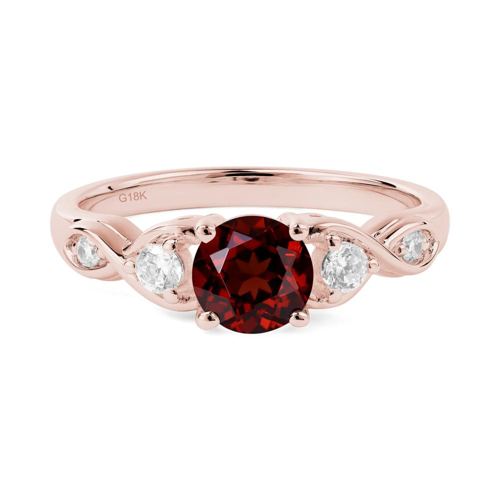 Garnet Twisted Ring - Image 6