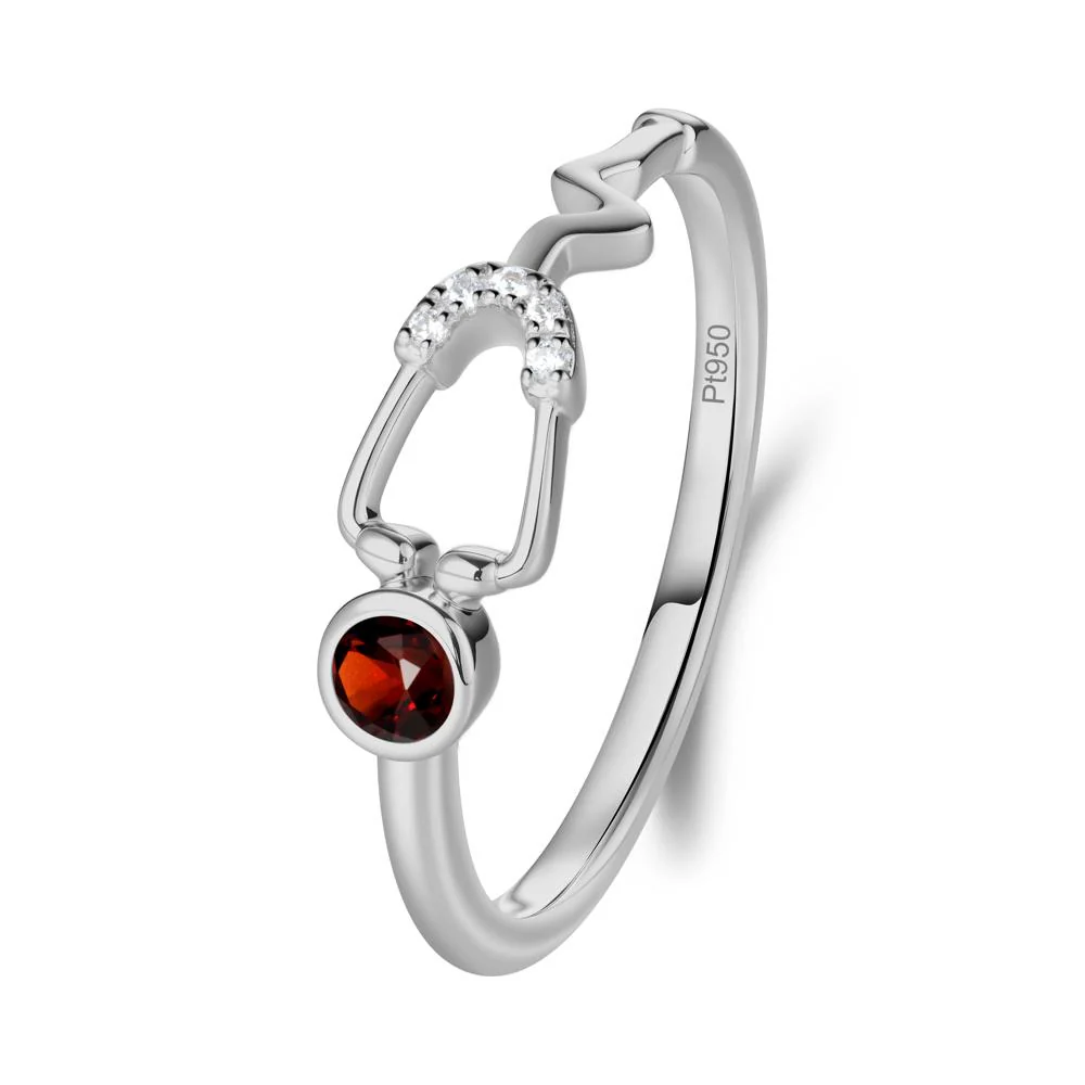 Round Garnet Stethoscope Ring - Image 7