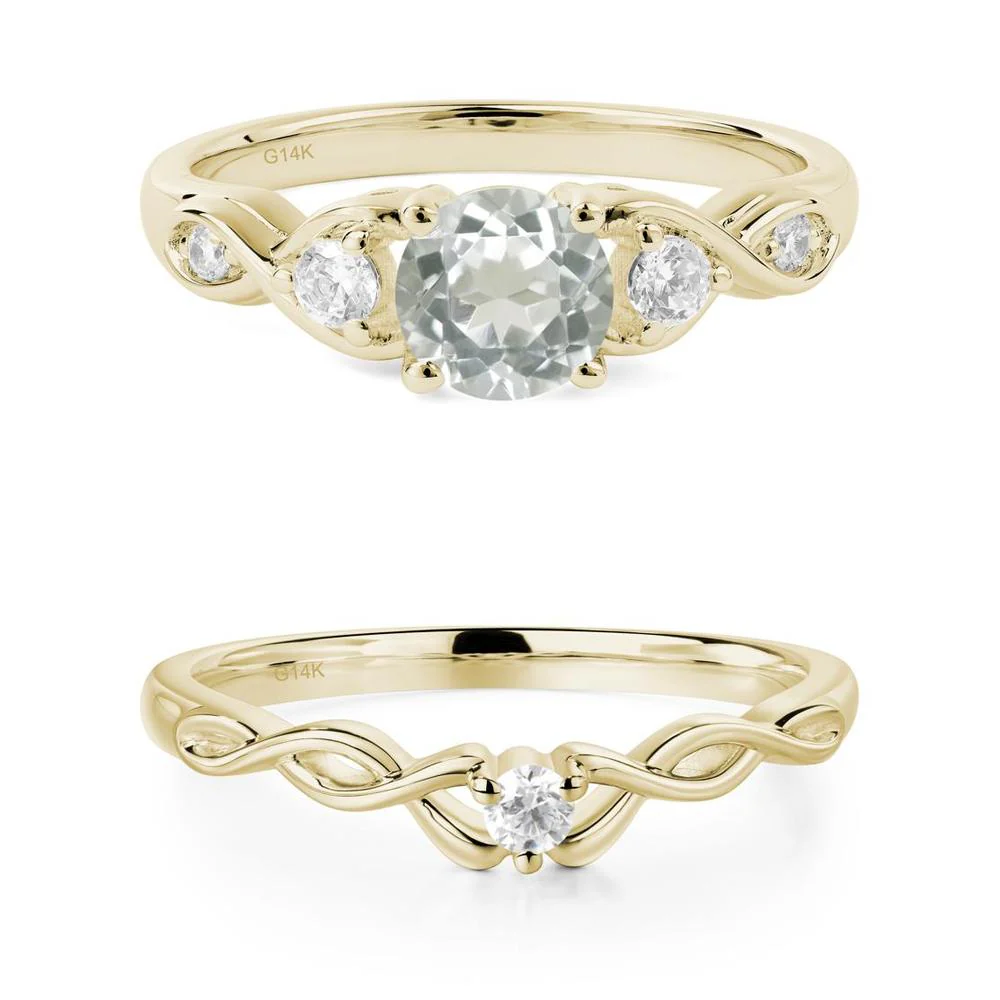 Green Amethyst Twisted Ring - Image 17