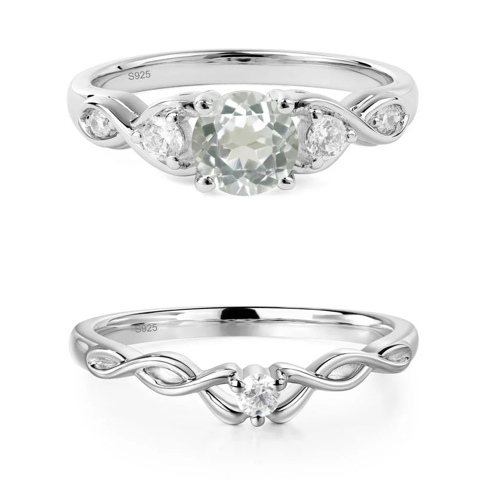 Green Amethyst Twisted Ring - Image 19