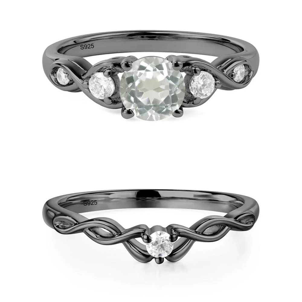 Green Amethyst Twisted Ring - Image 21
