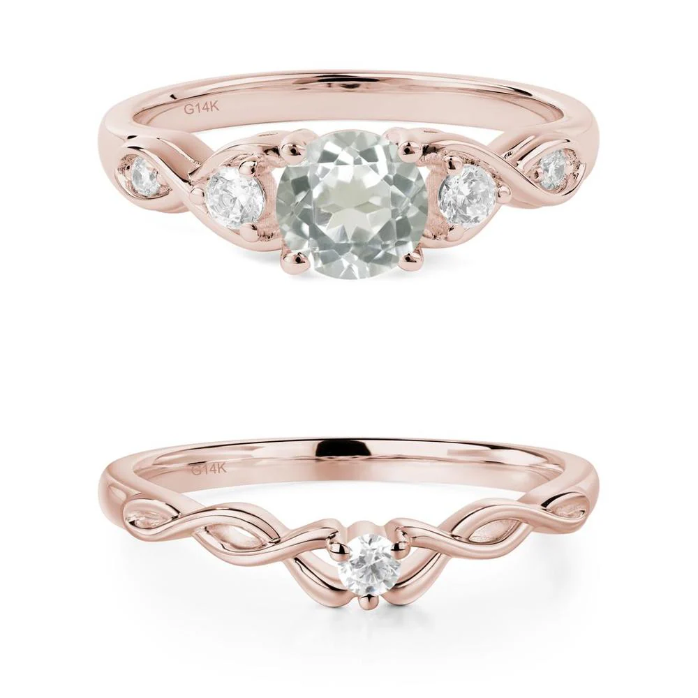 Green Amethyst Twisted Ring - Image 25