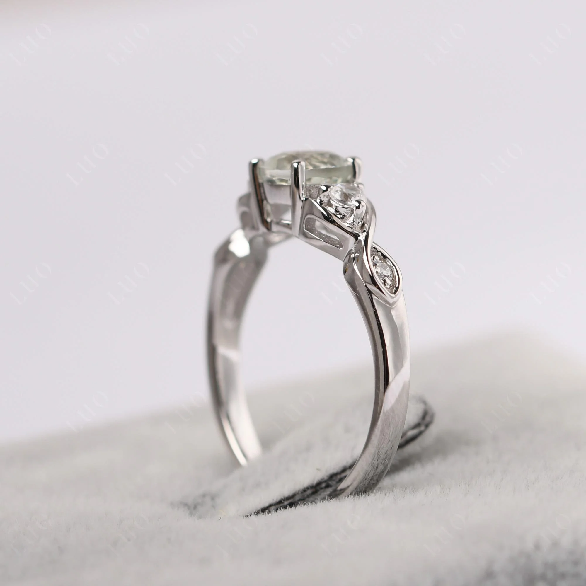 Green Amethyst Twisted Ring - Image 34