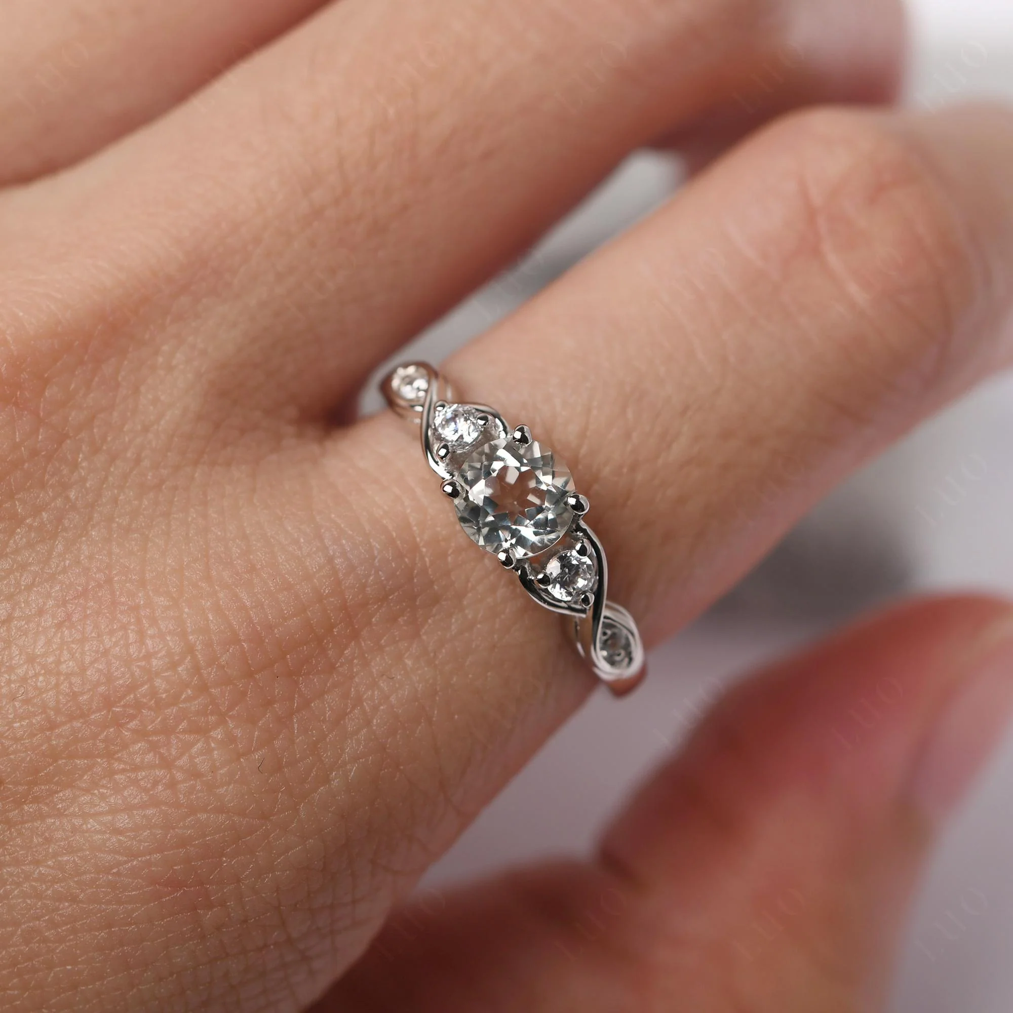 Green Amethyst Twisted Ring - Image 35