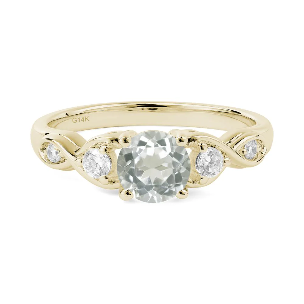 Green Amethyst Twisted Ring - Image 4
