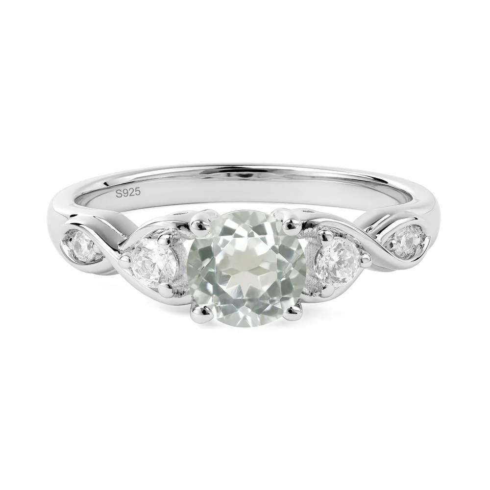 Green Amethyst Twisted Ring - Image 5