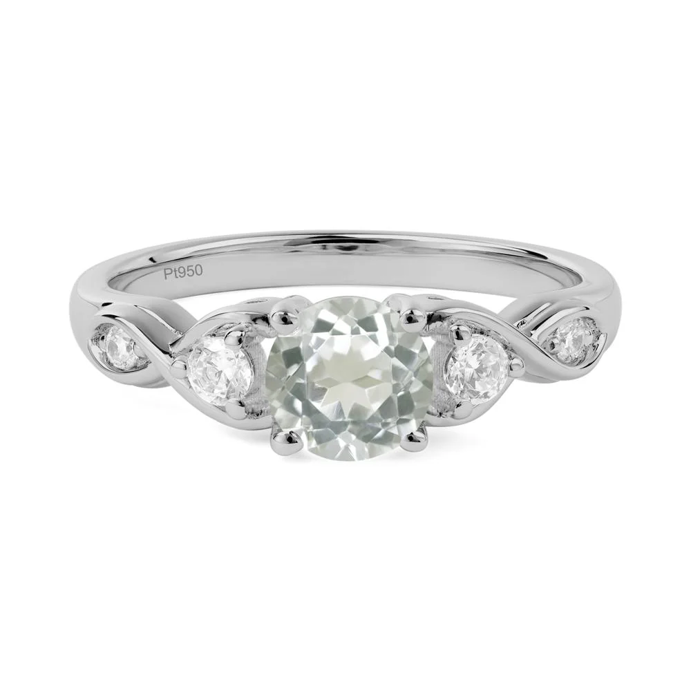 Green Amethyst Twisted Ring - Image 7