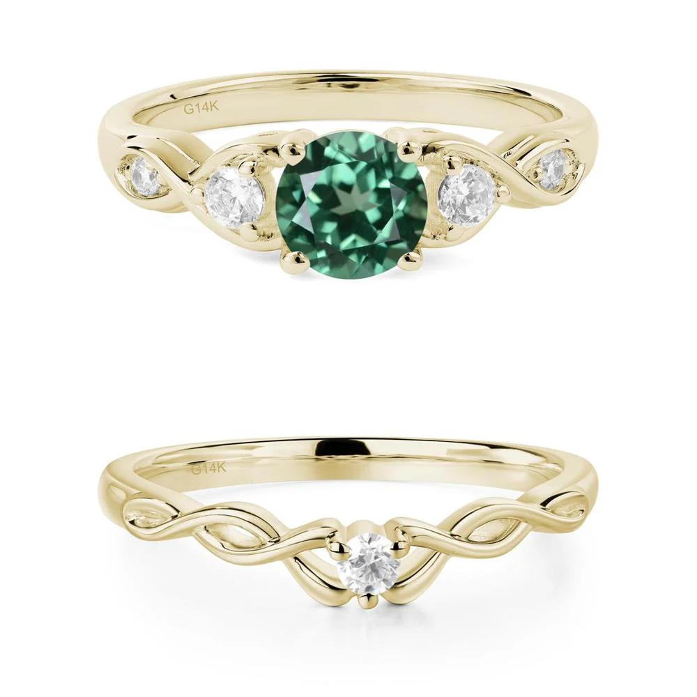 Green Sapphire Twisted Ring - Image 11